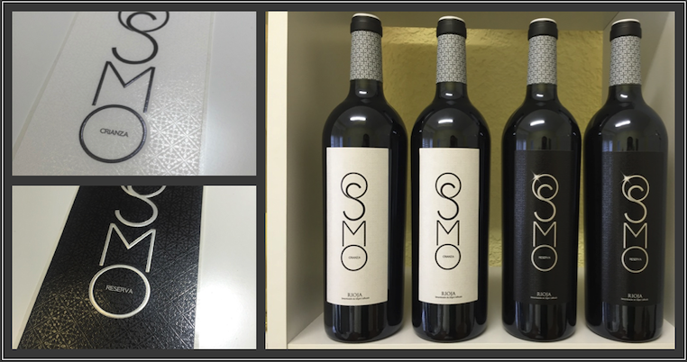 OSMO diseño vinos. Wine designs OSMO Crianza Reserva Rioja